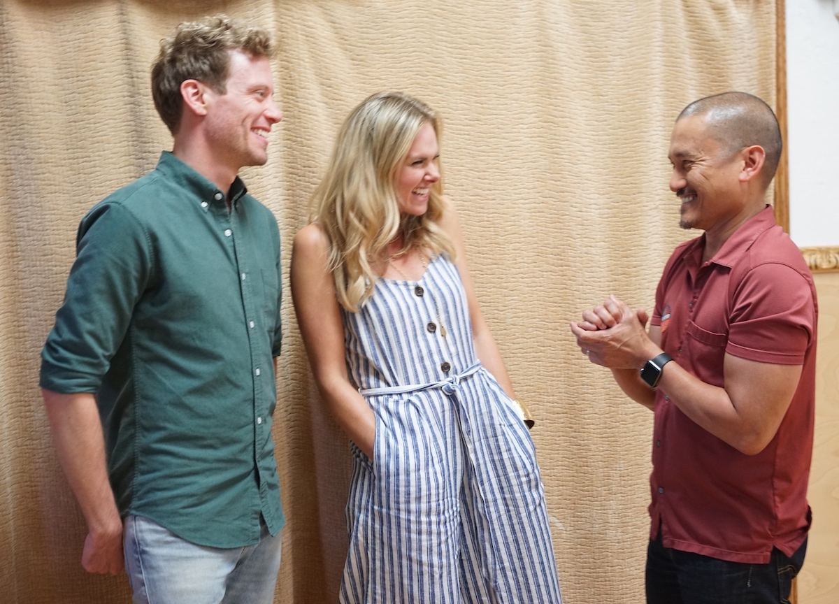 Reprise 2.0’s “Sweet Charity” cast members (L-R) Barrett Foa, Laura Bell Bundy, Jon Jon Briones. Photo by Tom Drucker.