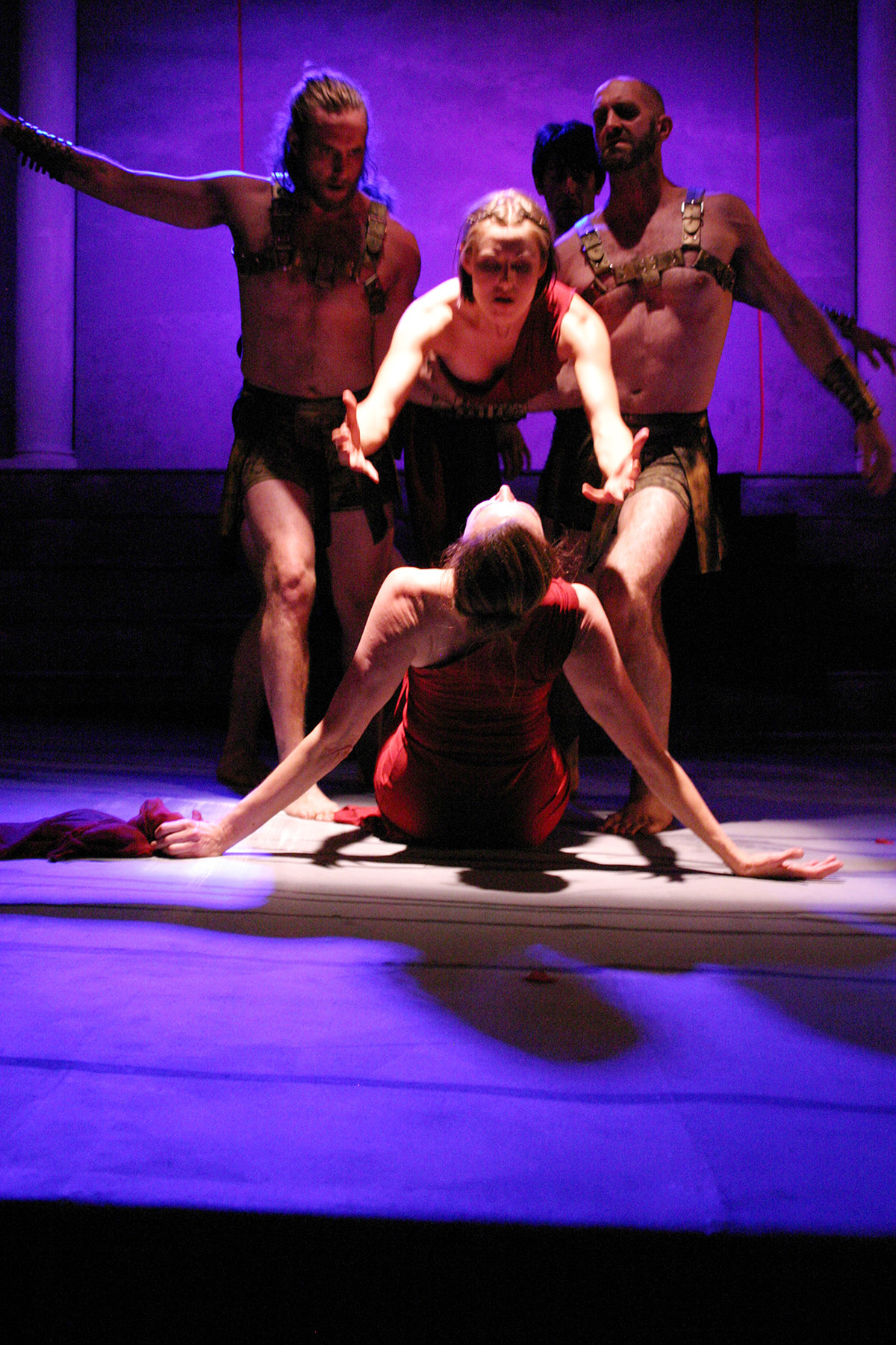 Not Man Apart Physical Ensemble in Lysistrata. Photo by Enci Box.