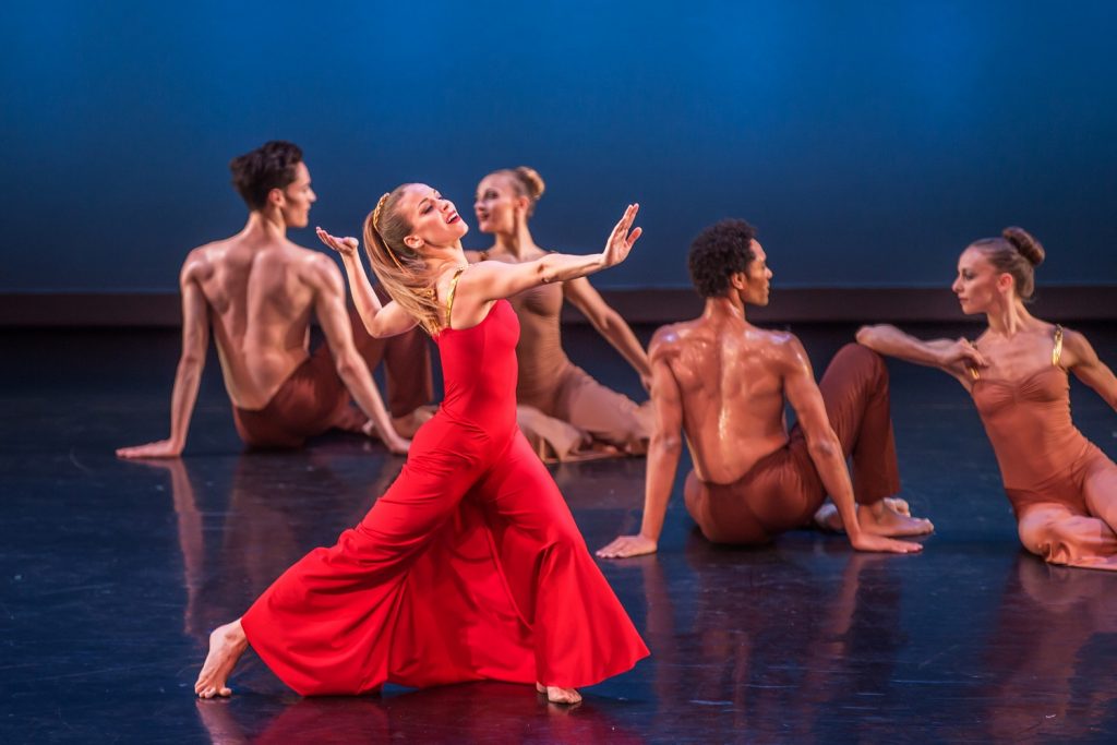 Martha Graham Dance Company - Anne O’Donnell (soloist) and the Martha Graham Dance Company in Martha Graham’s “Diversion of Angels.”