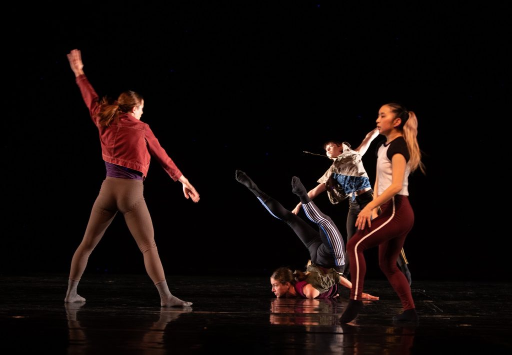 Imminent Drift photo by Denise Leitner dancers Camila Arana, Stephanie Hall, Leah Hamel, Ellen Akashi