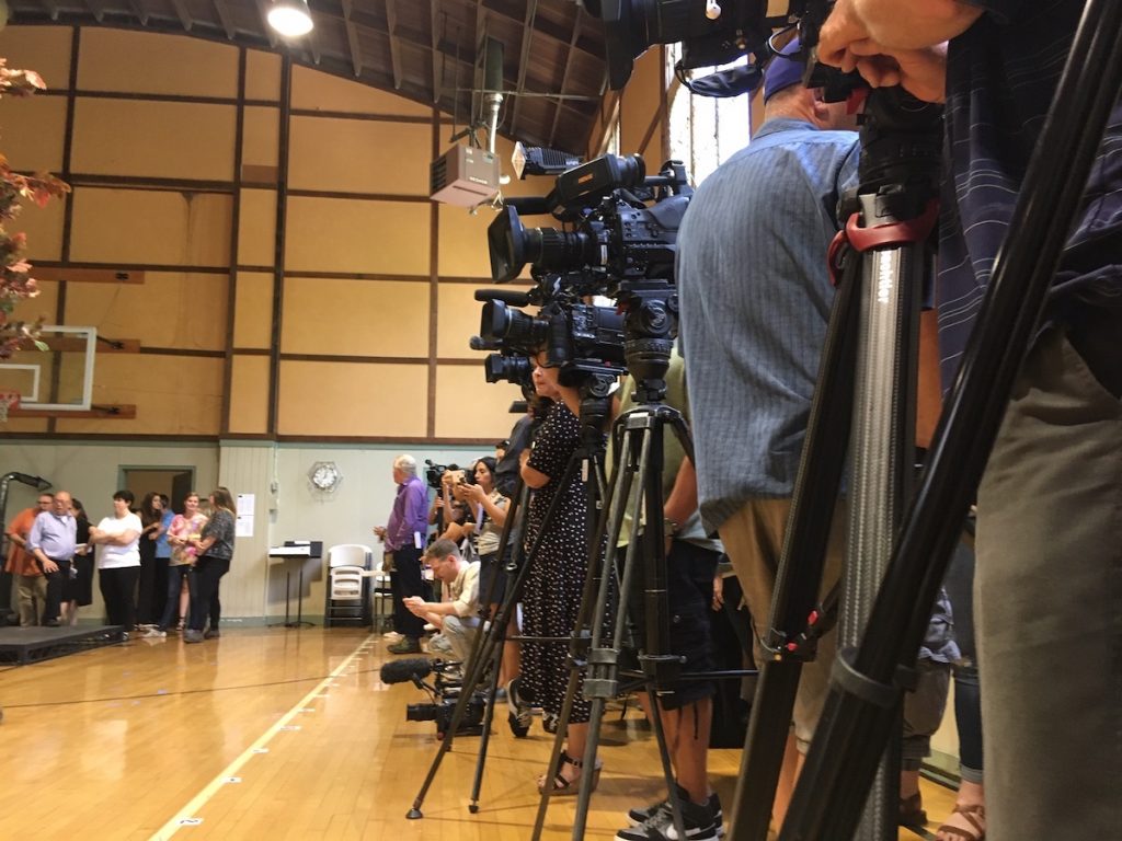Media at “Into the Woods” press preview. Photo by A.Haskins.
