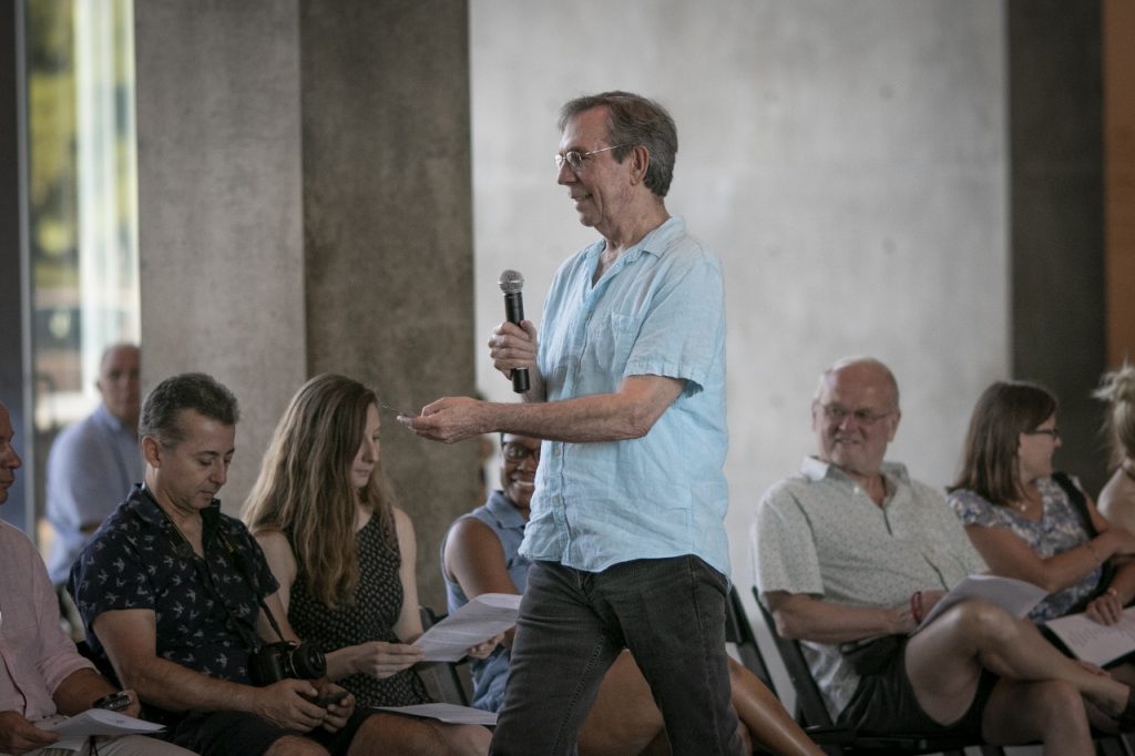 Jeff Slayton Performing Chance Procedure with Audience - Photo Rodger Mallison Photography