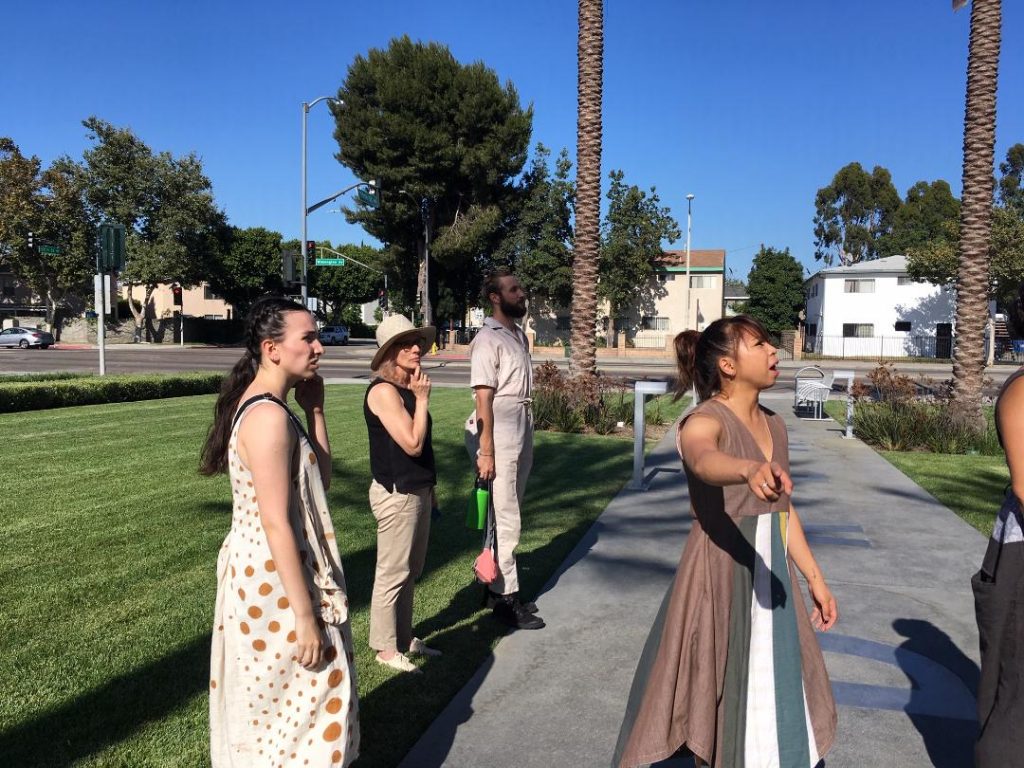 Heidi Duckler (in white hat) with dancers - Photo by A. Haskins