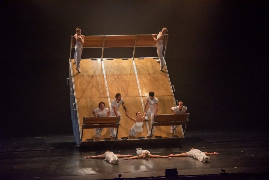 "Trajectoire" - DIAVOLO Architecture in Motion - Musco Center for the Arts - Photo by Doug Gifford