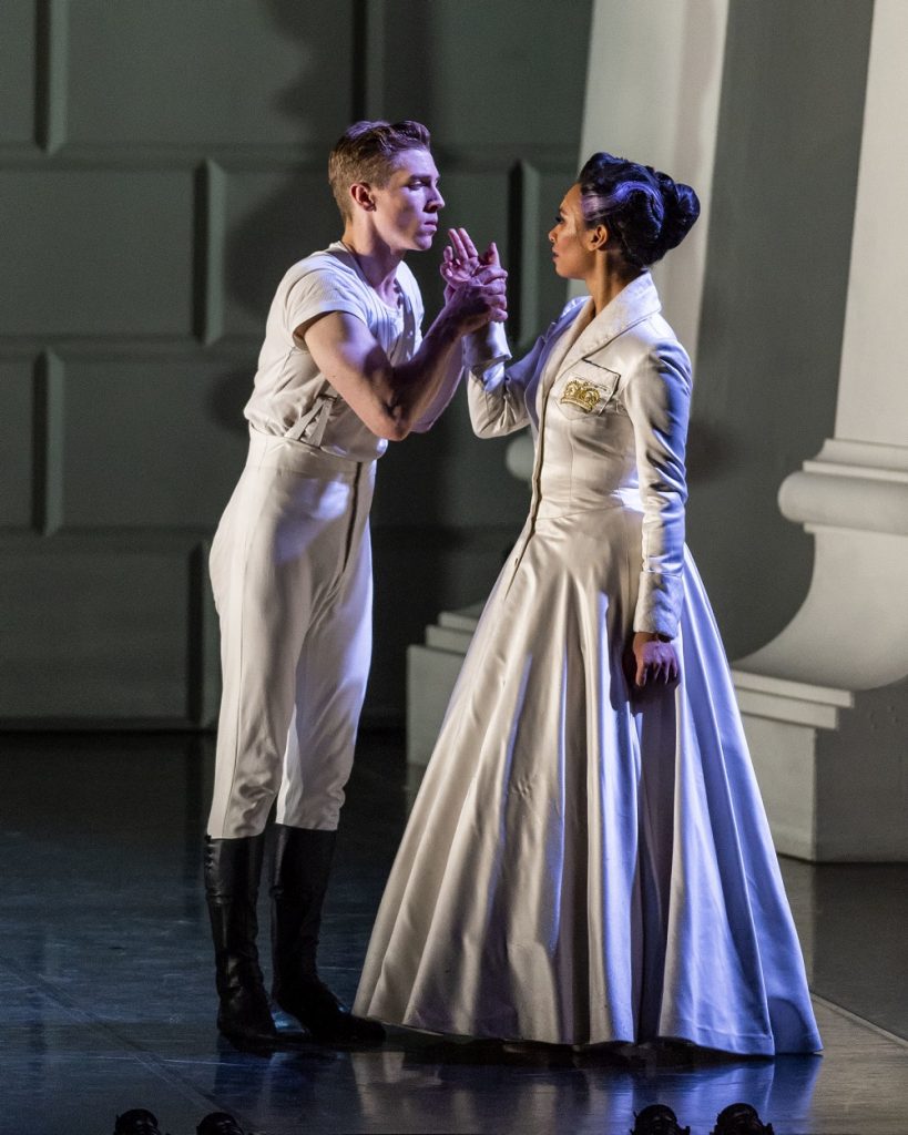 L-R: Andrew Monaghan and Nicole Kabera in Matthew Bourne’s “Swan Lake” at Center Theatre Group/Ahmanson Theatre - Photo by Craig Schwartz.
