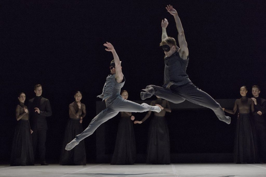 Patrick Kilbane, Scott Fowler and the artists of Ballet BC in "Romeo + Juliet" - Photo by Michael Slobodian