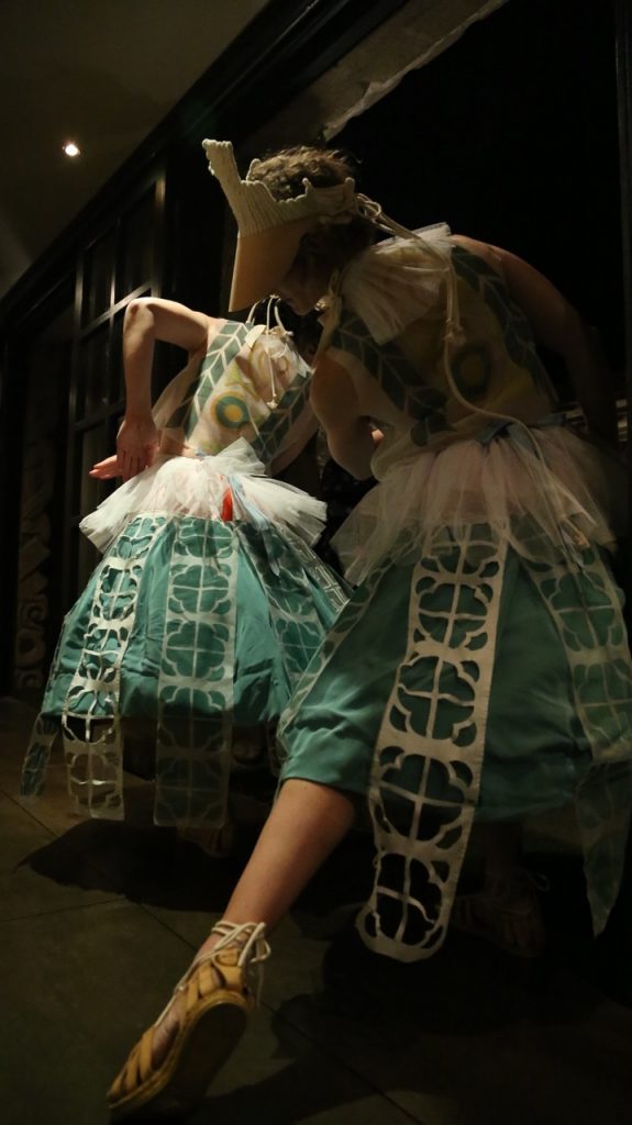 homeLA - Rebecca Bruno with Flora Wiegmann, Sam Widaman, and Lynne Ellen Bathke in "WEFT" - Photo by Andrew Mandinach