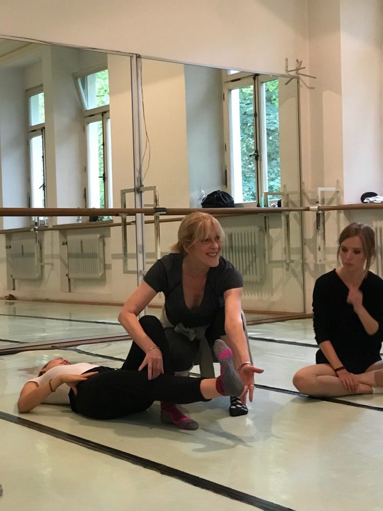 Nancy Evans Doede Teaching Zena Rommett Floor Barre - Photo courtesy of the artist.