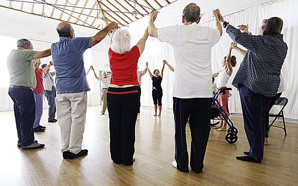 Invertigo Dance Theatre - Corrina Kinnear leading a Dancing Through Parkinson's class - Courtesy of the company.