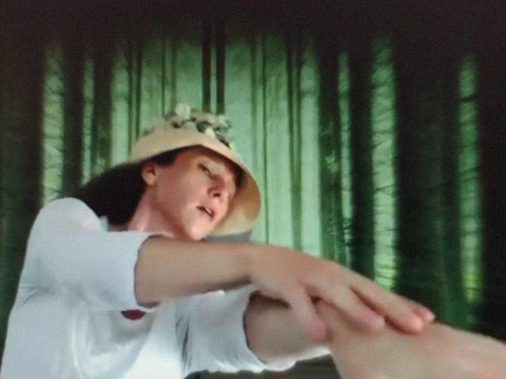 Heidi Duckler Dance - Magdalena Edwards in Illuminating the Chandelier choreography by Heidi Duckler - Screen shot by LADC