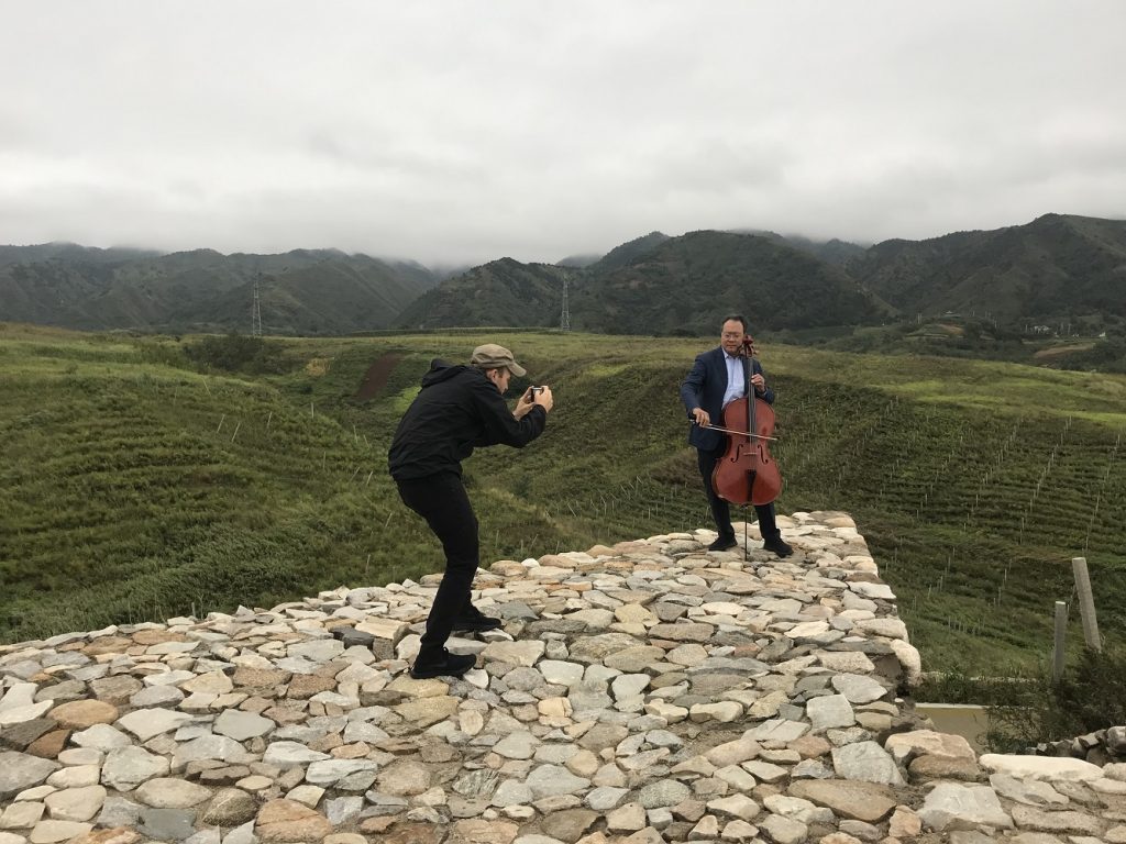 R to L: Austin Mann, Yo-Yo Ma - Photo courtesy of The Broad Stage