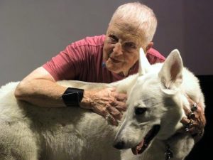 Rachel Rosenthal with Sasha. - Photo by Kate Noonan