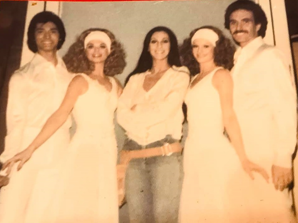 (L to R) Andre De La Roche, Lee Lund, Cher, Valerie Jean Miller, Harvey Cohen - Photo courtesy of the artist.