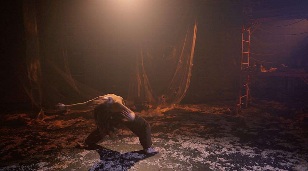 Tess Hewlett in "Blinding Lights" a film by LA Contemporary Dance Company and Vitamin String Quartet - Still courtesy of LACDC