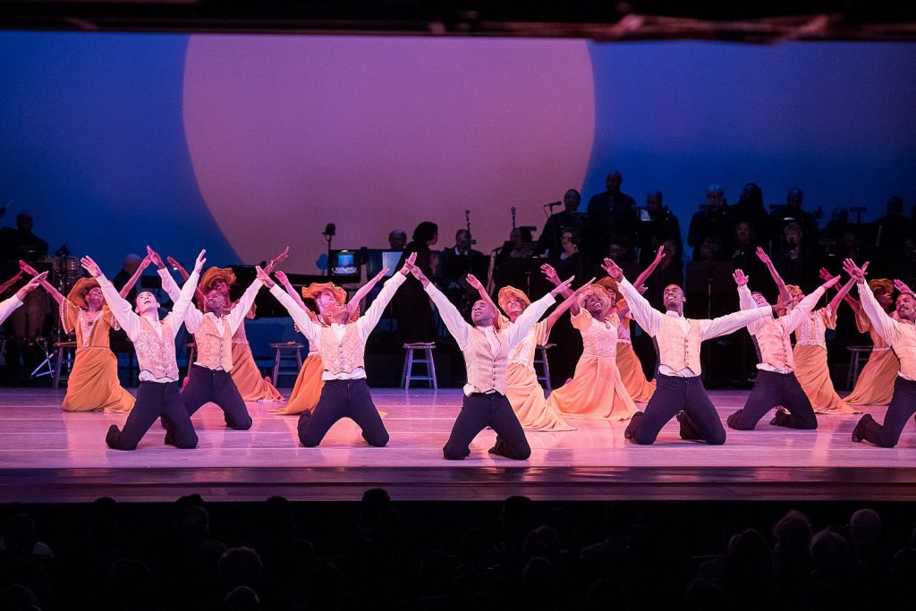 Alvin Ailey American Dance Theater in "Revelations" choreography by Alvin Ailey - Photo by Christopher Duggan.