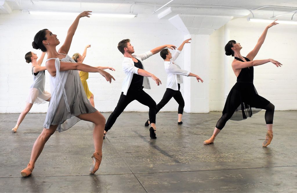 LA Dance Moves - (LtoR) Back row - Michelle Lebowski, Yelena Zerkovska, Greyson Myles Front row - Jenna Valdez, Chasen Greenwood, Ana da Costa - Photo by @rachidla_pix