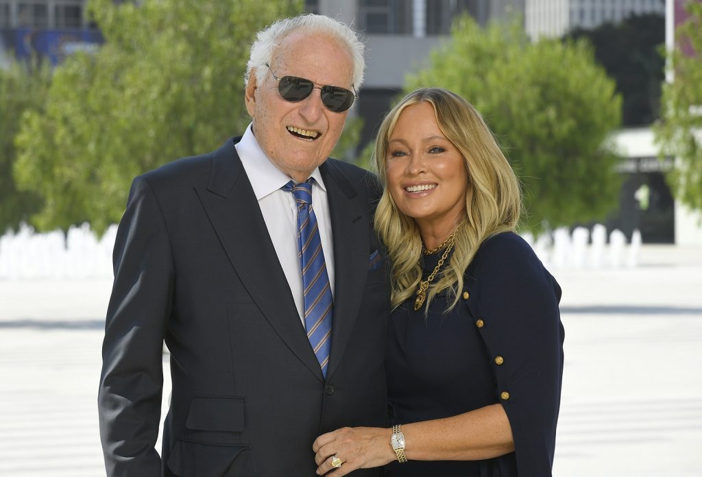 Jerry and Tina Moss in The Music Center's Jerry Moss Plaza - Photo by John McCoy