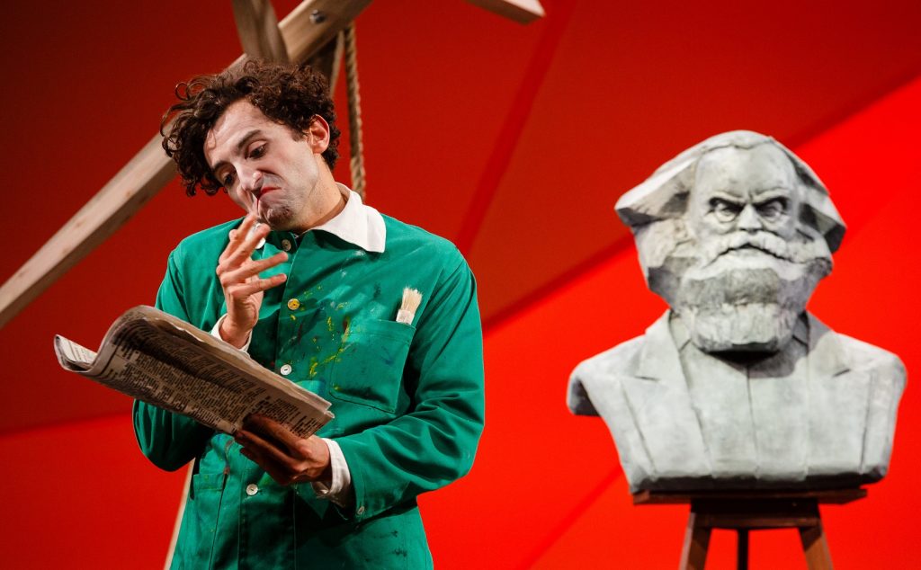 Marc Antolin as Marc Chagall in "The Flying Lovers of Vitebsk" - Photo by Steve Tanner, courtesy of The Wallis