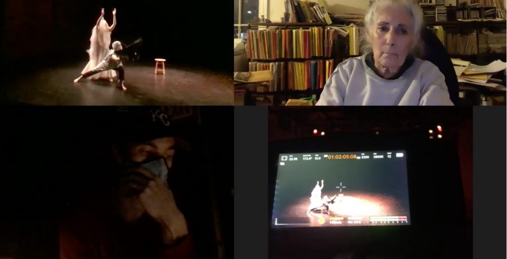 Louise Reichlin & Dancers in production - "Remembrance" by Louise Reichlin - Zoom capture courtesy of the company