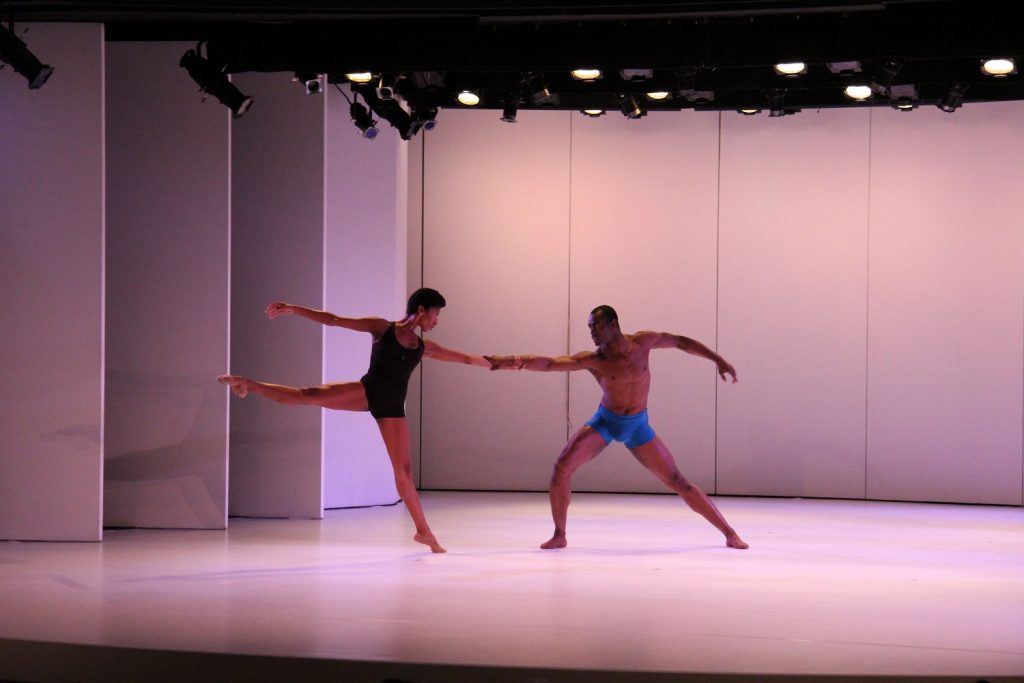 Alvin Ailey American Dance Theater's Jacqueline Green and Jamar Roberts in Wayne McGregor's "Kairos" at Works & Process at the Guggenheim - Photo by Erica Hochstedler