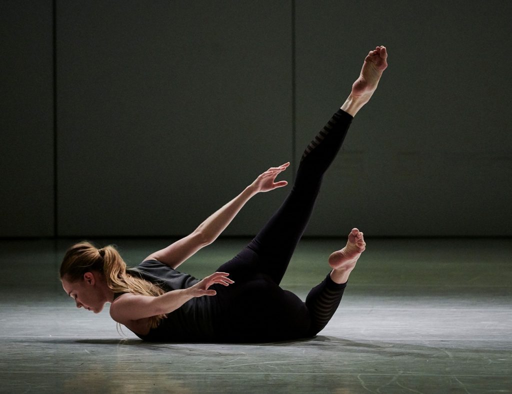 Commissioned by Works & Process at the Guggenheim. NEW BODIES, choreography by Jodi Melnick with Sara Mearns. Photo by Robert Altman