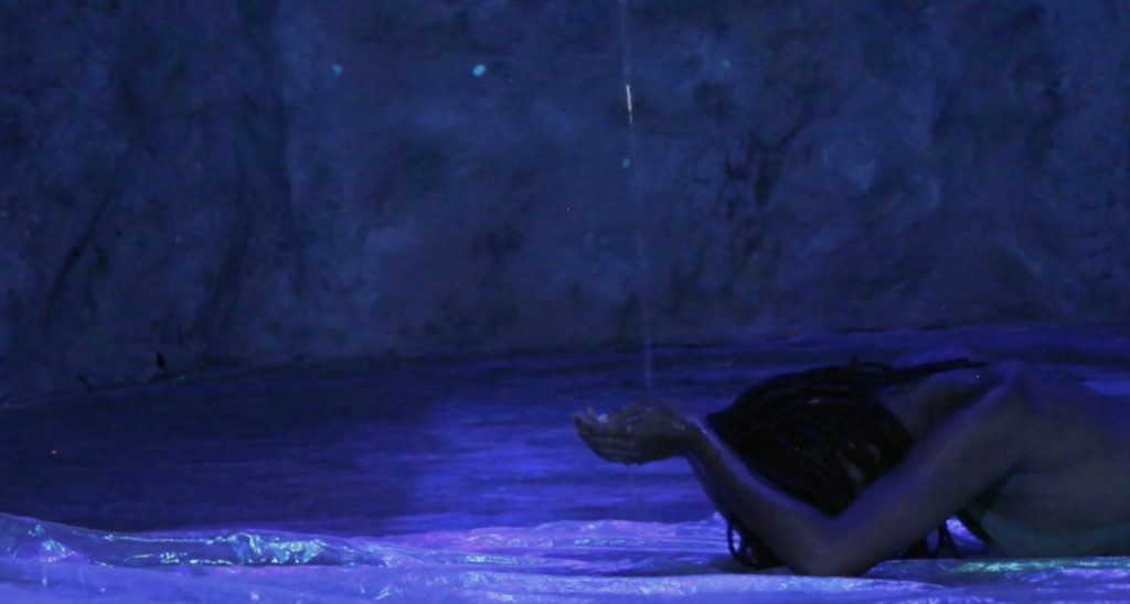 Jessica Emmanuel in ˈkwirē/ at REDCAT - Screenshot by LADC