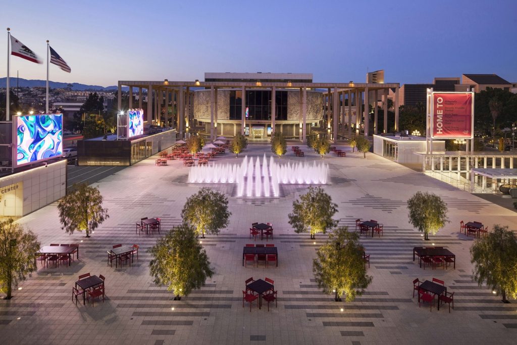 Overview of Jerry Moss Plaza at The Music Center - Photo by Tim Street Porter