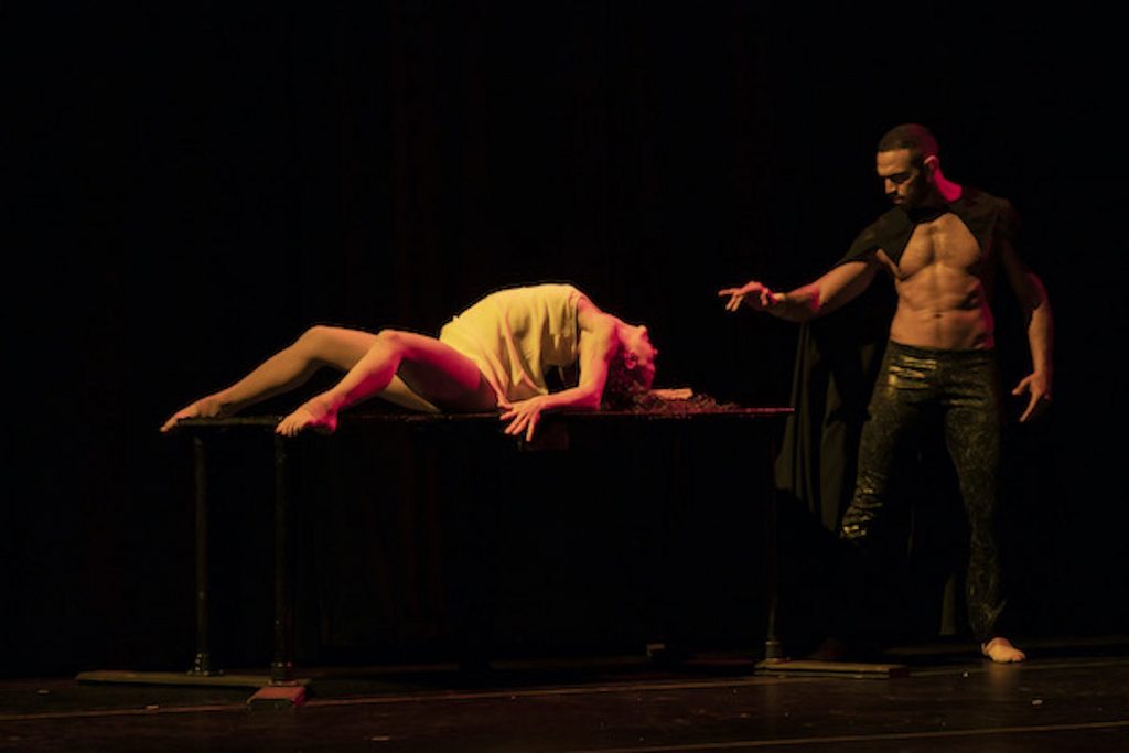 Shannon Beach and Miguel Reyes Santiago in Luminario Ballet's "L'Invalide" - Photo by Ted Soqui