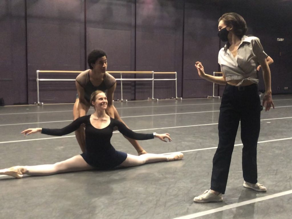 Lauren Lovette (right) in rehearsal with ABT - Photo by Carlos Lopez