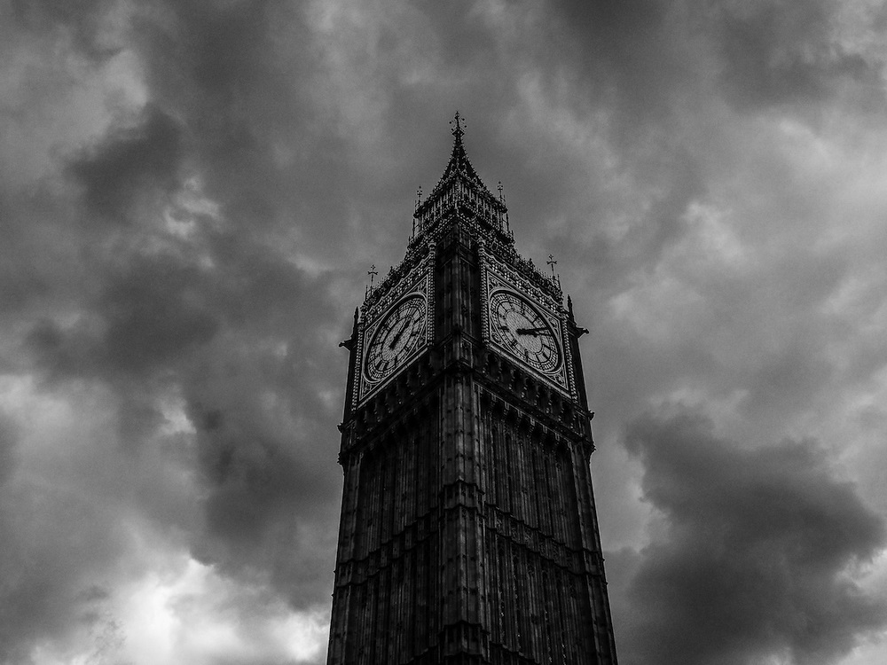 Clouds over Houses of Parliament in London