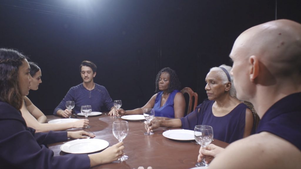 Diana Lynn Wallace, Spencer Jensen, Chelsea Roquero, Jeannette Bland, Haylee Nichele, Cody Brunelle-Potte - The Kitchen Table Project - Screenshot courtesy of Invertigo Dance Theatre