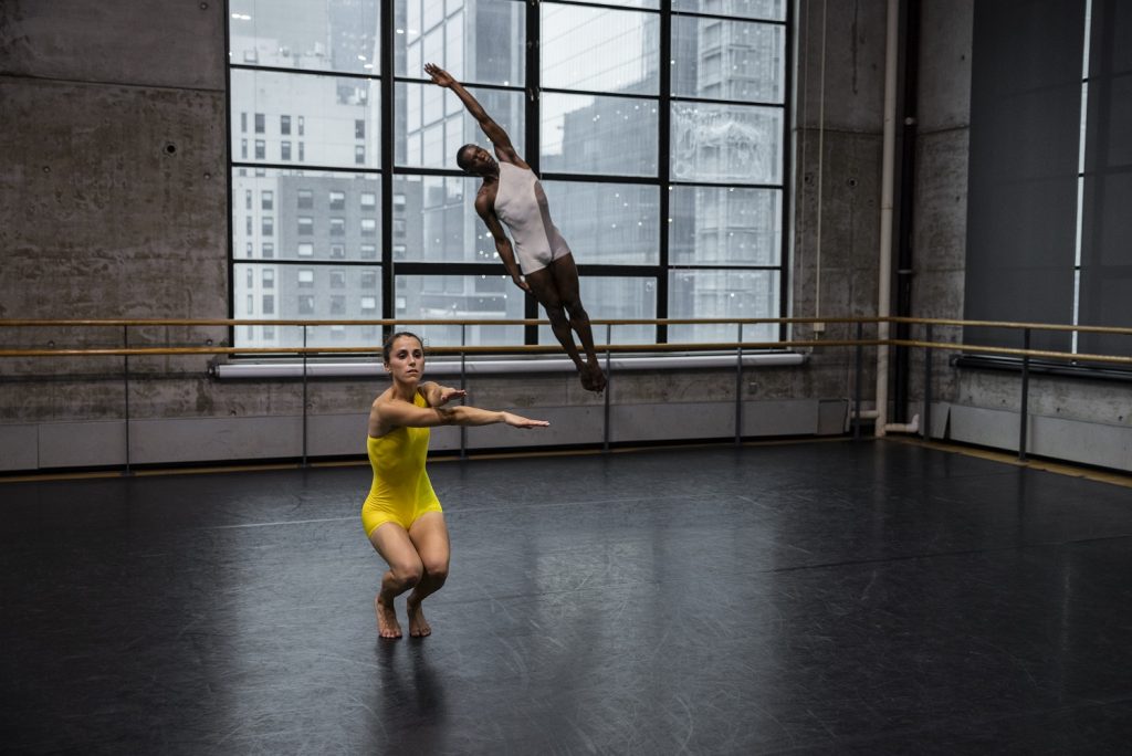 World Premiere Choreographed by Liz Gerring - Dancers Mariah Anton (yellow costume) and Cemiyon Barber (white costume) - Photos by Maria Baranova