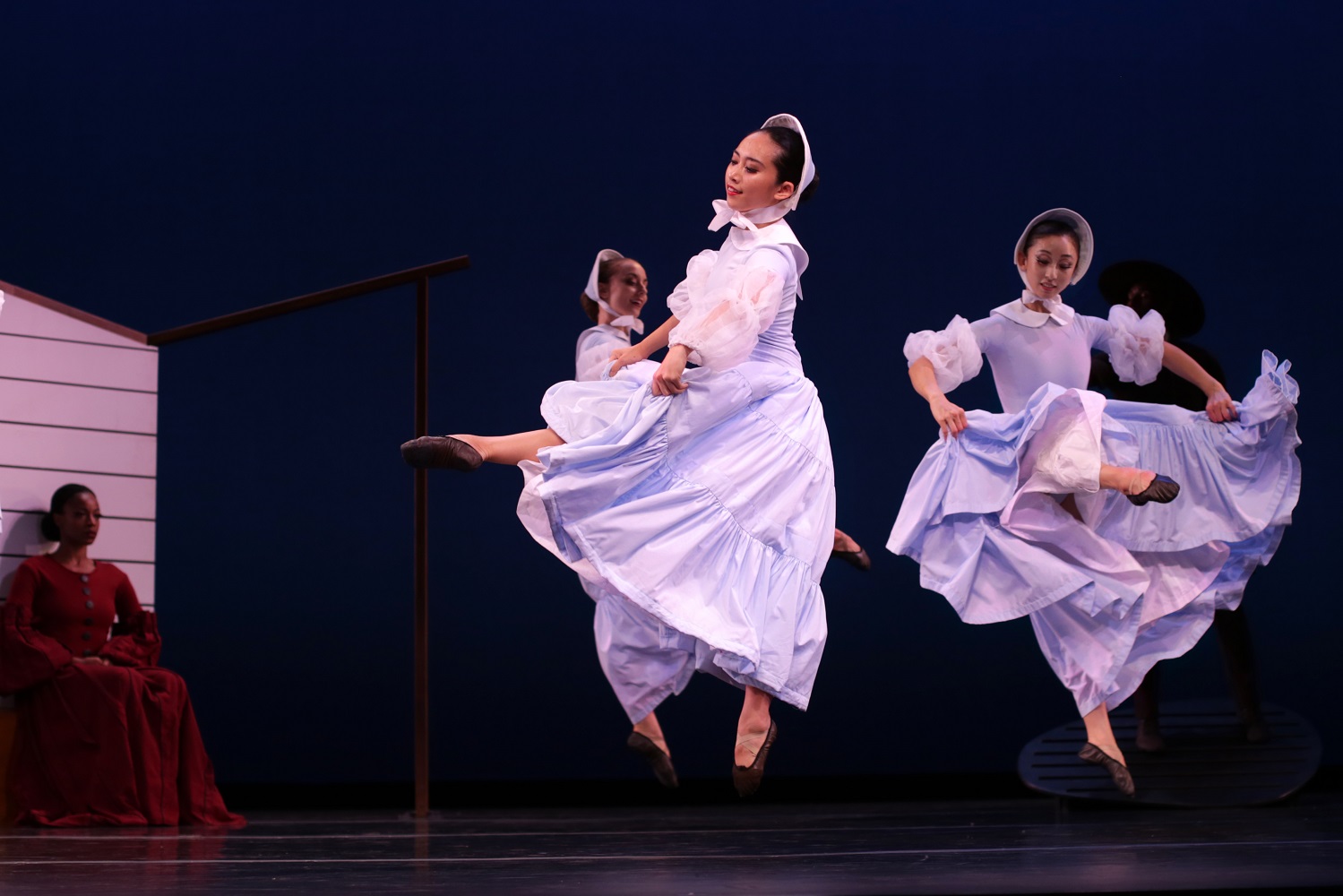 Martha Graham Dance Company - Anne Souder, Kate Reyes, and So Young An in Martha Graham’s Appalachian Spring - Photo by Melissa Sherwood