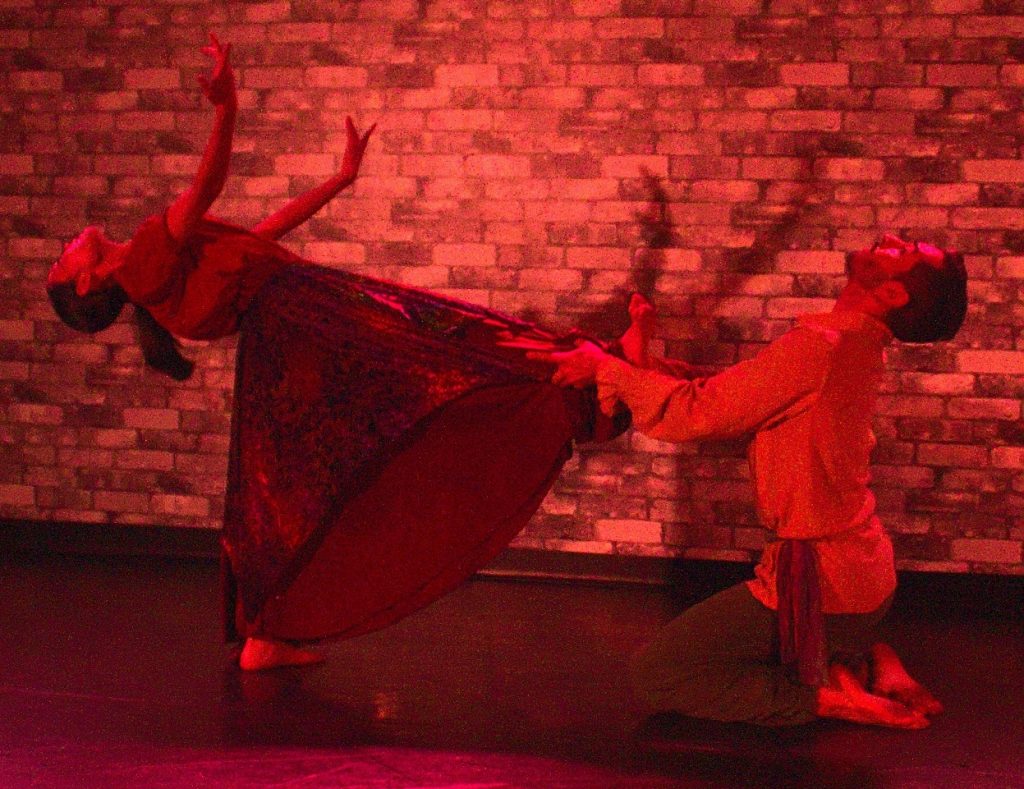 (L-R) Marin Asano and Alfonso Fuentes in Nannette Brodie's "Ever Near at Hand" - Photo by Tony Mierzwicki