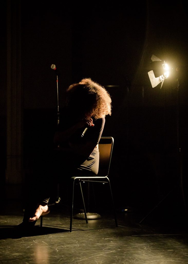 Tara Aisha Willis in "What Remains" by Claudia Rankine and Will Rawls - Photo by Ian Douglas, courtesy of REDCAT