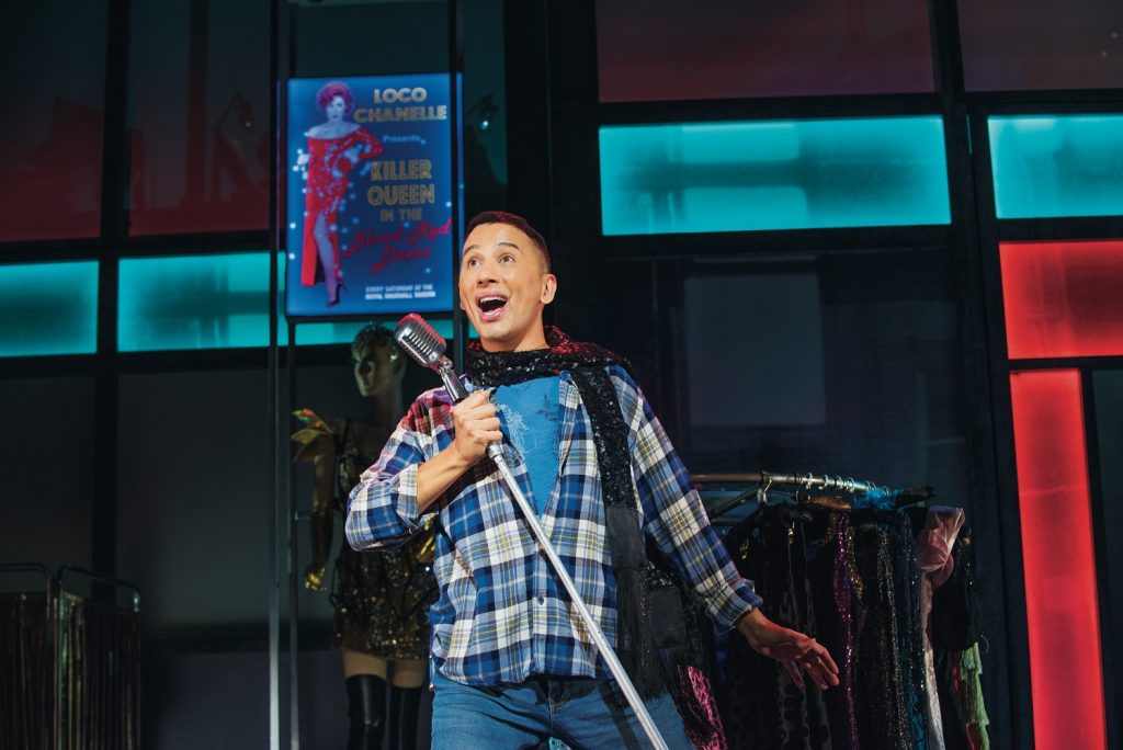 Roy Haylock as Hugo Loco Chanelle in the West End production of Everybody’s Talking About Jamie - Photo by Johan Persson