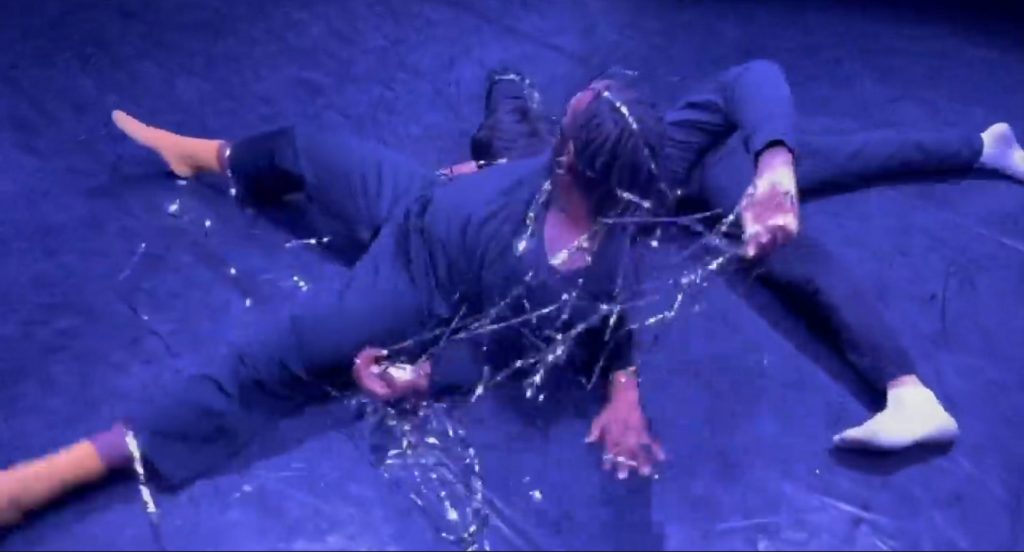 Carlos Medina-Diaz and Justin Morris in "Rhizomatic Constellations" by Carlos Medina-Diaz - Screenshot by LADC
