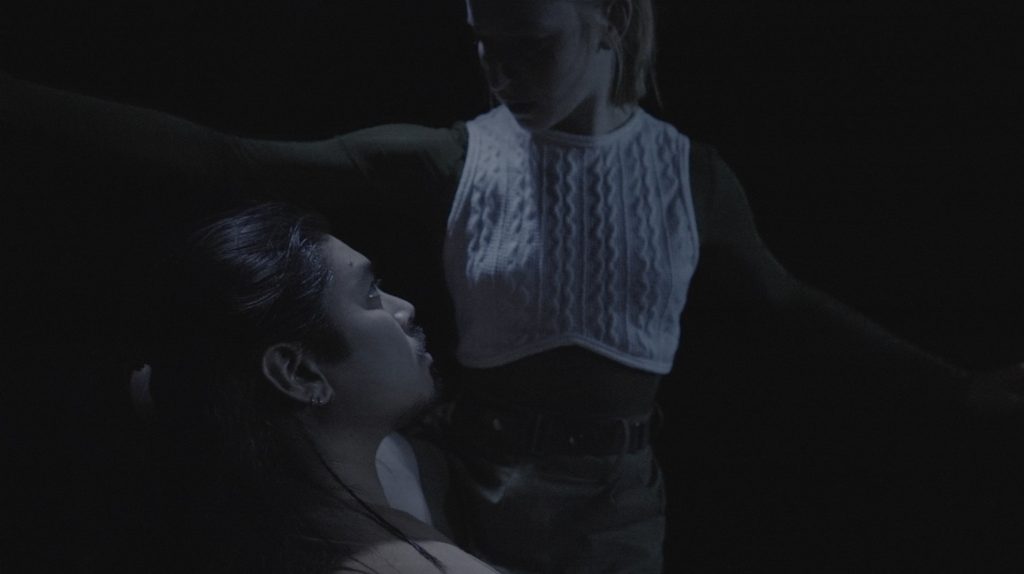 (L-R) Ryan Ruiz and Kate Coleman in "INSECTOS: arte y vida" - Choreography by Elías Aguirre - Photo by Noah Jaxson Griffin & Joy Isabella Brown