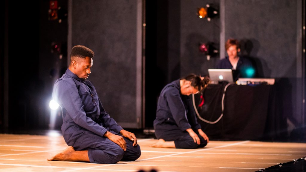 Raymond Ejiofor, Alyson Van and Alex Wand in Jay Carlon's "fold, unfold, refold" - Photo by Vanessa Croccini