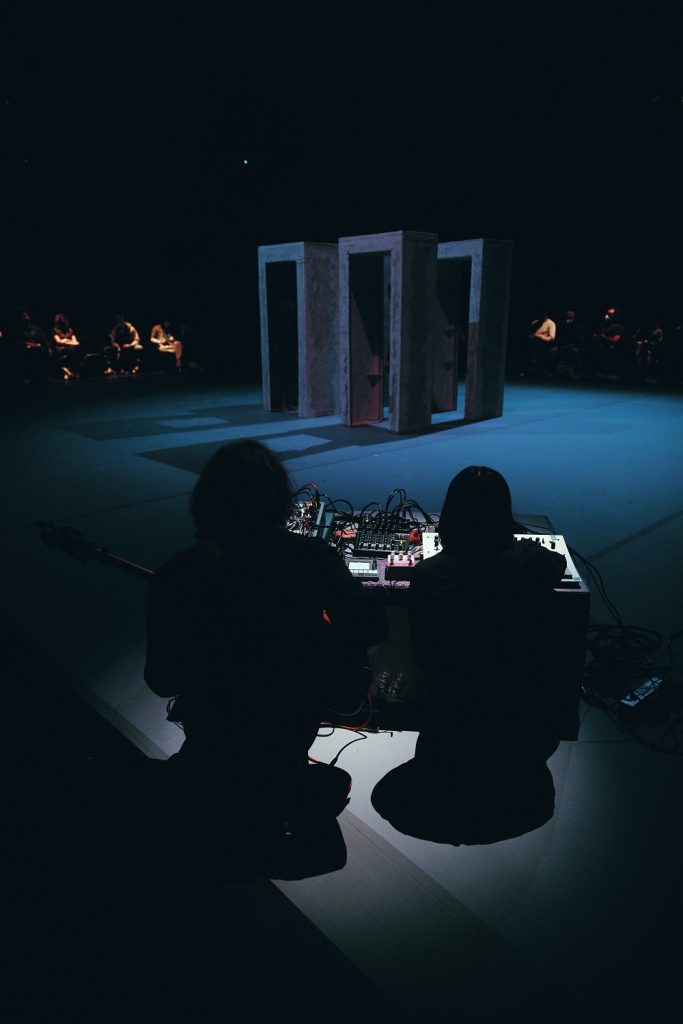 CalArts Sharon Disney Lund School of Dance - INTERIOR by Taylor Donofrio - Squash Biscuit composer duo Brian Griffith and Shuwan Zhao - Photo by Rafael Hernandez