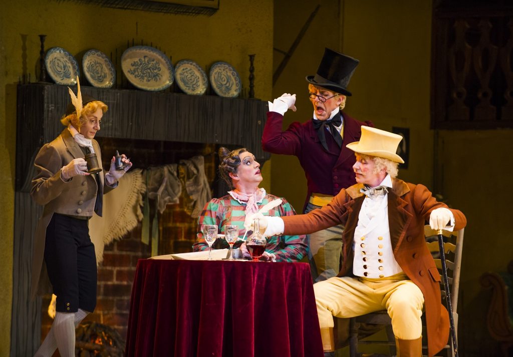 A scene from La Fille Mal Gardee by The Royal Ballet @ Royal Opera House - Philip Mosley (center) as Widow Simon - Photo ©Tristram Kenton