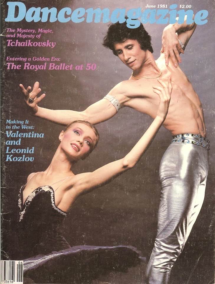 Valentina Kozlova and Leonid Kozlov on the cover of Dance Magazine (1981) - Photo courtesy of the Audrey Ross PR