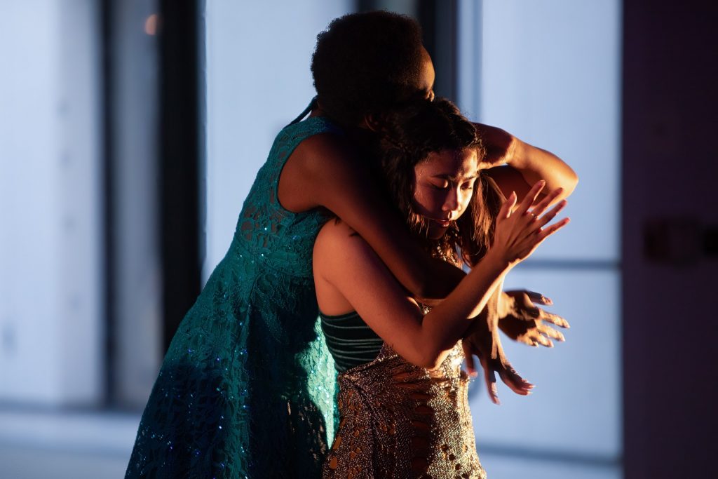 Invertigo Dance Theatre - (L-R) Jessica Emmanuel, Chelsea Roquero in The Kitchen Table: A Time to Gather - Photo by Denise Leitner