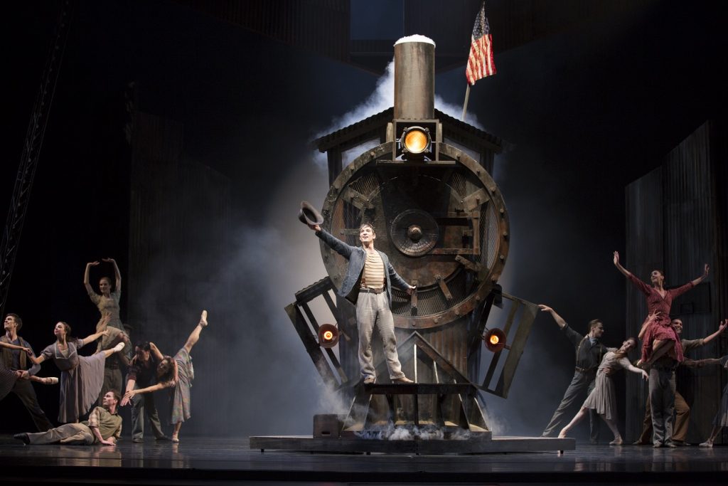 PNB principal dancer James Moore with company dancers in Twyla Tharp's "Waiting at the Station" - Photo by Angela Sterling