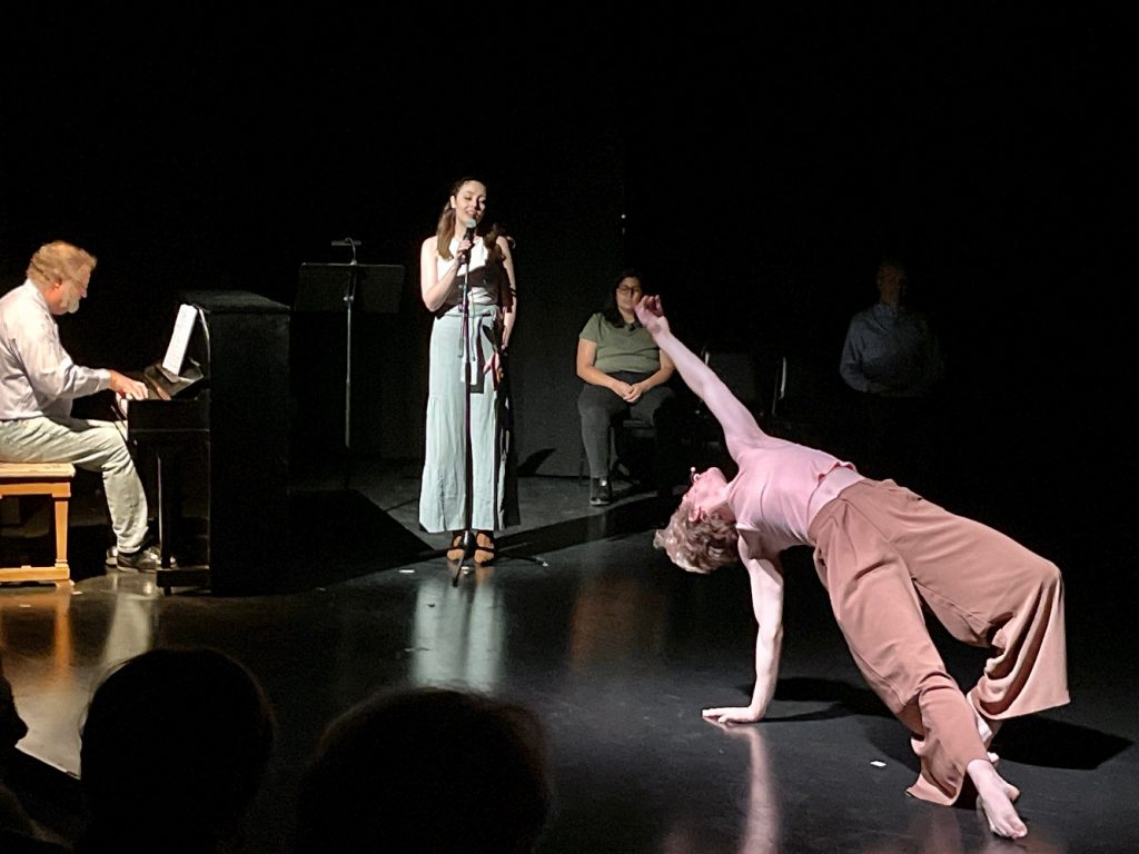 Lineage Dance Company - Alan Geier at piano, Jana Nakoa (vocal), dancer Aidan Rawlinson - Photo by Brian Elerding