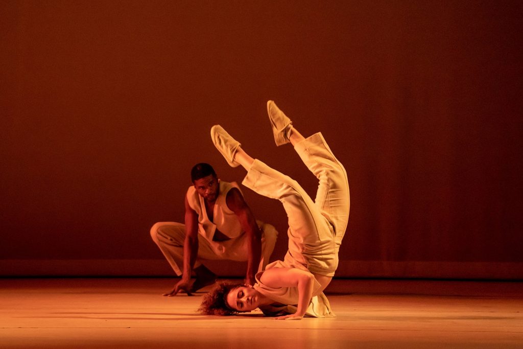 Contempo Arts Production's FUSED - Michela Melone (front), Lamonte Goode (back) in “Gone South” by Marine de Vachon - Photo by Cheryl Mann