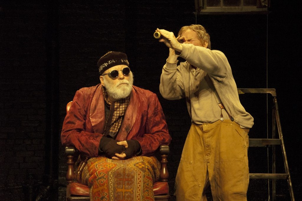 ME TO PLAY - (L-R) Dan Moran, John Christopher Jones in Samuel Beckett's "Endgame" - Screenshot modified by Heidi Millay