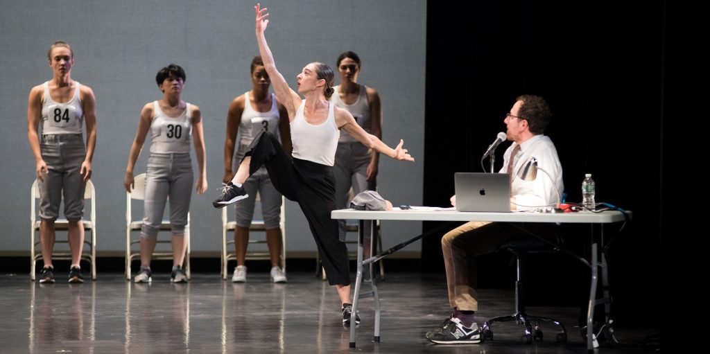 Monica Bill Barnes & Co. - "Running Show" - Monica Bill Barnes (center), Robbie Saenz de Viteri (right) - Photo by Paula Lobo