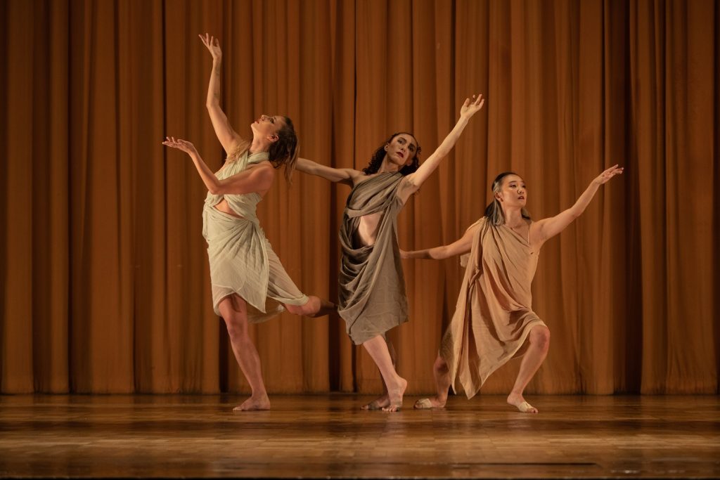 BrockusRED - (L-R) Mara Hancock, Julienne Mackey, Hannah Joo in Deborah Brockus' Antiquites - Photo by Denise Leitner