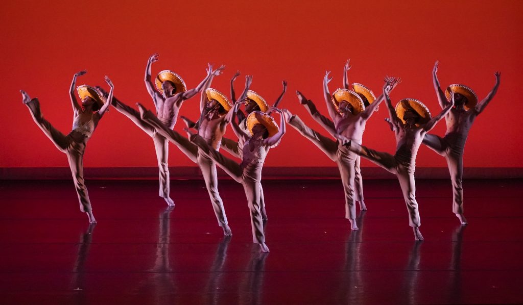 Ballet Hispánico: Con Brazos Abiertos by Michelle Manzanales (pictured) Ballet Hispánico company dancers – Photo by Lawrence K. Ho